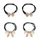 4Pcs Korean Fashion Scrunchies Hair Bands Rhinestone Pearls Bow Hair ties Ponytail Holder Hair Accessories for Women Girls
