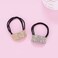 Rhinestone Glitter Ponytail Holder Hair Cuffs Elastic Hair Tie Band for Women Girls Scrunchies, Pack of 2