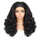 Quantum Love Yaki Curly Headband Wigs for Black Women Kinky Straight Black Headband Curly Ends Synthetic Wear and Go Glueless half Wig with Headbands Attached (18 INCH)