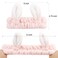 YISSION 2PCS Bunny Ears Spa Headband No Slip Head Band for Face Wash Makeup Skincare Facial Headband Elastic Hair Band Carol Fleece Headbands for Women Girls (Pink White)