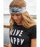Huachi Women's Headbands for Yoga, Workout, Exercise - 6Pcs Elastic Hair Bands for Women's Hair - Tie Dye Bandeau Headband Sweatbands - Comfy Material - Upgraded Design - One Size - Black