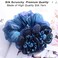 3pcs Premium Women Hair Elastic Scrunchies with Flower &amp; Crystal Deco Elegant Hair Ties Hair Band Hair Accessory for Ponytail Hairball