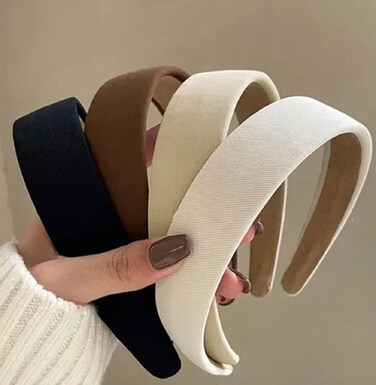 Headbands for Women Non Slip Trendy Headbands for Women&rsquo;s Hair 1 inch Wide Cute Headbands for Girls, Fall Head Bands Elastic Hair Bands for Women&rsquo;s Hair Fashion Hair Accessories for Women 4PCS