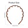 Zig Zag Headbands, 4 Pieces Shark Tooth Hair Comb Hairband, Wavy Shape Plastic Hair Bands, Hair Hoop Accessory for Women Lady Girl (Black, Leopard-print Style)