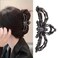 Spider Metal Hair Clip, 1Pcs Gunmetal Spider Hair Claw Clip for Thin Hair Punk &amp; Y2K-Style Hair Accessories Decorations
