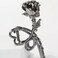 Rose Metal Hair Claw Clips, 1Pc Flower Non-Slip Hair Claw for Thin/Thick Hair - Fashionable Hair Styling Accessory for Women and Girls (Black Rose)