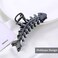 Black Metal Fishbone Hair Clip, 1Pcs - Big Fish Shaped Hair Claw Clips for Women and Girls, Secure Hair Styling and Accessories