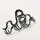 Black Snake Metal Hair Clip, 1Pcs 4.52Inch, Elegant Wavy Snake Design, Strong Hold Grip for Thin/Thick Hair, Daily Wear Women's Hair Accessory