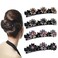 4PCS Sparkling Crystal Stone Braided Hair Clips - Decorative Hair Clips Suitable for Thick and Thin Hair, Girls/Women Hair Accessories, For Styling Partitions