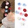 10 PCS Flower Hair Clips Hawaiian Flower Clip for Hair Accessories Women Bohemian Flower Hairpin for Girl Seaside Holiday Wedding (Red/Pink/Blue)