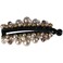 Pearl Banana Clips,Crystal Rhinestone Hair Clip Cute Hair Claw Clips Vertical Clip Ponytail Holder Jaw Clips Barrette Hairpin for Women Hair Jewelry(coffee)