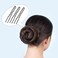 100 PCS Invisible Wave Hairgrip U Shaped Hair Pins Kit Large Heavy Duty Crinkled Hair Pins for Women and Ballet Bun with Box (2.4 in, Black)