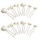 Wedding Pearl Hair Pins (12PCS) - U Shaped Hair Accessories for Bridal Women (Gold)
