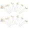 Wedding Pearl Hair Pins (12 PCS) - U Shaped Hair Accessories for Bridal Women (Silver)