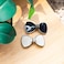 Elegant Hair Clips Resin Hair Barrettes Sparkly Black &amp; White Minimalist Style with Metal Snap Hairpins Glitter for Women (Bow NO.3)