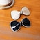 Elegant Hair Clips Resin Hair Barrettes Sparkly Black &amp; White Minimalist Style with Metal Snap Hairpins Glitter for Women (Bow NO.3)