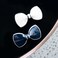 Elegant Hair Clips Resin Hair Barrettes Sparkly Black &amp; White Minimalist Style with Metal Snap Hairpins Glitter for Women (Bow NO.3)