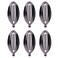 6Pcs Black Plastic Fish Shape Banana Hair Clip Hair Comb - French Fashion Ponytail Shark Clip Hair Clincher Hairgrip DIY Hair Accessories for Women (Length 5.5inch)
