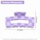 AEGYPIUS Checkered Claw Clip, 3.1 x 1.7 Inches Checkered Hair Clip Purple Claw Clip, Checkered Claw Clips Purple Claw Clips Checkered Hair Claw Clips Chunks Hair Clip Checkered Hair Clips for Women