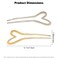 2-Pack Gold Metal U-Shaped Heart Hair Sticks, Hairpins, and Elegant Hair Accessories for Women and Girls