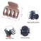 6 Pcs Hair Clips Small Claw Clips for Thin Hair Medium Matte Non-slip Hair Accessories for Women and Girls (Brown Grey)