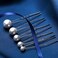48 Pieces Wedding Pearl Hair Pins Bridal Pearl Bobby Pins Clips for Hair U Shape Rhinestone Accessories Barrette for Brides Bridesmaid Girl Women 5 Sizes(Silver)