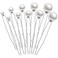 48 Pieces Wedding Pearl Hair Pins Bridal Pearl Bobby Pins Clips for Hair U Shape Rhinestone Accessories Barrette for Brides Bridesmaid Girl Women 5 Sizes(Silver)