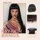 Short Clip on Bangs, 100% Real Human Hair French Bangs Black Thick Bangs Clip in Straight Neat Bangs Fringe without Temple Hairpiece Hair Extension for Women(Black)