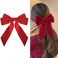 Velvet Bow Hair Clip Large Hair Barrettes for Women Girls Bowknot Hair Clips Red Velvet Hair Bows French Hair Accessories for Women Big Bow Hair Clips Hair Bow Barrettes for Girls