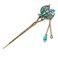 Honbay Chinese Style Retro Tassel Blue Butterfly Hair Stick Hair Chopsticks Hairpin Chignon Pin