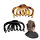 VinBee 2 Pack Large Hair Clips Matte Strong Hold Hair Claw Clip For Women Thick Hairs and Thin Hairs 4.13 Inch (Black+Amber）