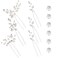 Hair Accessories for Women Wedding Hair Pins Set Jewelry for Girls Silver Flower Pearl Clips Brides Headpieces Bridal Bridesmaids