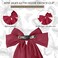 Red Hair Bows for Women Girls Big Silky Satin Bow Hair Clip Hair Ribbons Long Tail Hair Accessories