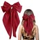 Red Hair Bows for Women Girls Big Silky Satin Bow Hair Clip Hair Ribbons Long Tail Hair Accessories