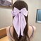 Purple Hair Bows for Women Girls Big Silky Satin Bow Hair Clip Hair Ribbons Long Tail Hair Accessories