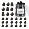 48pcs Mini Hair Claw Clips for Women Girls, Small Tiny Hair Clips Claws Little Plastic Jaw Clamps Clips with Transparent Box (Matte Black)