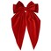 Bright Red Velvet Large Hair Bow Long Tail Bowknot Hair Barrette Clip 8.26 Inch Women Girls Fall Winter Ponytail Holder Hair Accessories