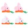 Beaupretty Girl Hair Clips 4pcs Girl Hair Clips, Cartoon Plush Rabbit Barrettes with Carrot Hairpins Hair Accessories for Daily and Parties Wearing Stuffed Rabbit Plush