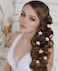 Wecoe White Small Bling Decorative Flower Hair Clips for Women - 20 Pcs Cute Mini Hair Accessories Gift Set for Wedding, Birthday
