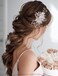 Bride Wedding Hair Comb Flower Women Side Hair Clips Wedding Accessories for Brides and Girls(Off White)