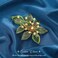 Casdre Flower Bridal Hair Clip Rhinestone Bride Wedding Hair Piece Crystal Hair Barratte Evening Party Hair Accessories for Women and Girls(B Green)