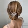 JONKY Bride Crystal Hair Clips Silver Pearl Hair Barrettes Sparkly Rhinestone Hair Piece Wedding Hair Accessories for and Women