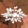 JONKY Bride Crystal Hair Clips Silver Pearl Hair Barrettes Sparkly Rhinestone Hair Piece Wedding Hair Accessories for and Women