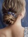 Catery Blue Wedding Hair Comb Crystal Bridal Side Clip Rhinestones Bridesmaid Hairpiece Accessories for Brides and Women (Blue)