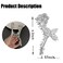 Flower Hair Claw Clips Metal Silver Rose Hair Clips Large Non-Slip Headdress Hair Crab Clip Thick Hair Jaw Clips Hair Strong Grip Clips Hair Accessories for Women and Girls