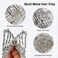 Silver Metal Skull Hair Claw Clips with Ghost Hand Design - Thick Hair Barrettes and Clamps for Women, Cosplay Party Halloween Decorations, 1PCS