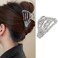 Silver Metal Skull Hair Claw Clips with Ghost Hand Design - Thick Hair Barrettes and Clamps for Women, Cosplay Party Halloween Decorations, 1PCS