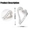 Heart Hair Clip, Metal Sliver, Valentine's Day Hair Accessories, No Slip Heart-Shape Claw for Thick &amp; Thin Hair, 3.14 inches, Women Girls Hair Styling