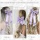 NAISKA 2PCS Purple Hair Bow Clips for Women Silky Satin Bows Hair Clip Bowknot Hair Ribbons with Long Tail French Style Hair Barrettes Alligator Pins Hair Accessories for Teen Girls