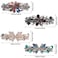 4Pcs Sparkling Rhinestone Hair Barrettes,Flower Pearl Crystal Hair Clip Butterfly Rhinestone Spring Hair Barrette Clip Alloy Press Button Ponytail Braid Plate Hair Barrettes For Women Accessories